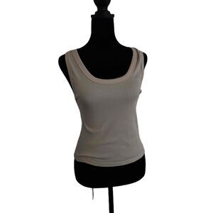 Universal Thread Green Sleeveless Scoop Neck Ribbed Tank Top Size Medium